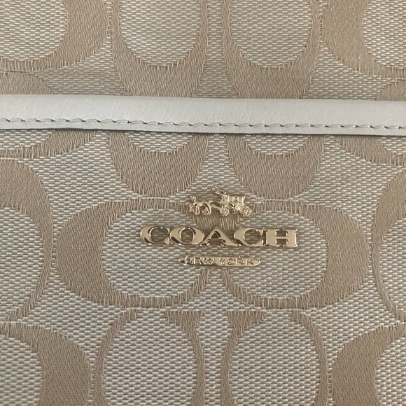 Coach Purse F36378 Signature File Crossbody Bag - Light Khaki/ Chalk